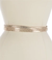 ADA Skinny Leather Wrap Belt