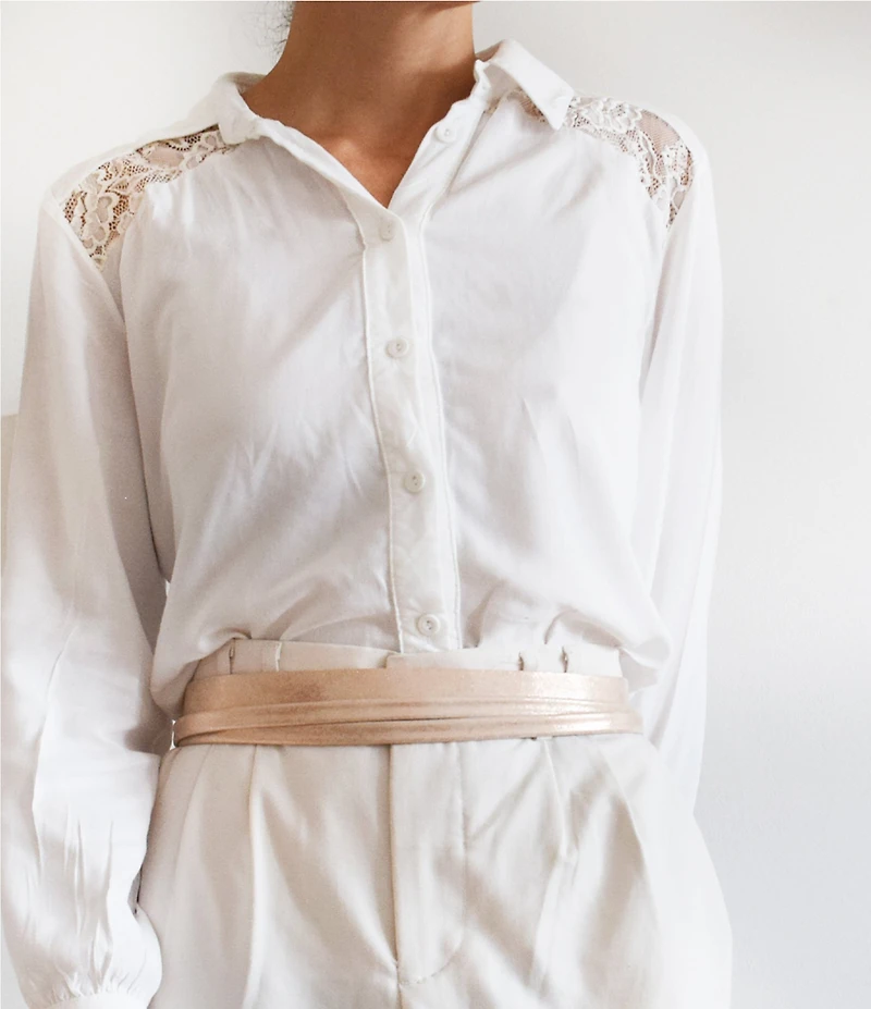 ADA Skinny Leather Wrap Belt