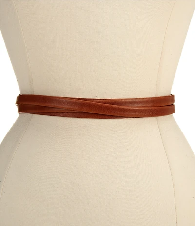 ADA Skinny Leather Wrap Belt