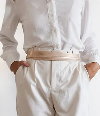 ADA Skinny Leather Wrap Belt