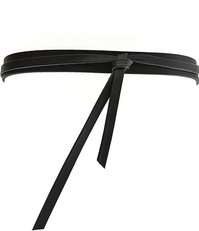 ADA Skinny Leather Wrap Belt