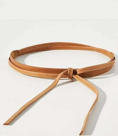 ADA Skinny Leather Wrap Belt
