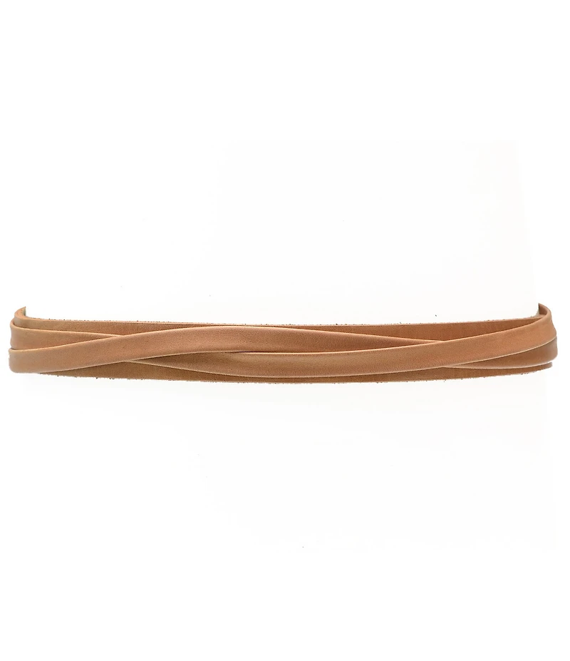 ADA Skinny Leather Wrap Belt