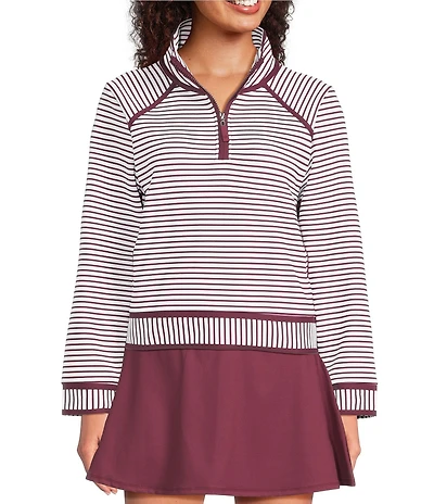 Addison Bay Bainbridge Stand Collar Long Sleeve Quarter-Zip Sweatshirt