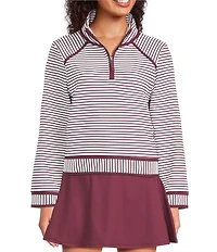 Addison Bay Bainbridge Stand Collar Long Sleeve Quarter-Zip Sweatshirt
