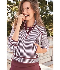 Addison Bay Bainbridge Stand Collar Long Sleeve Quarter-Zip Sweatshirt