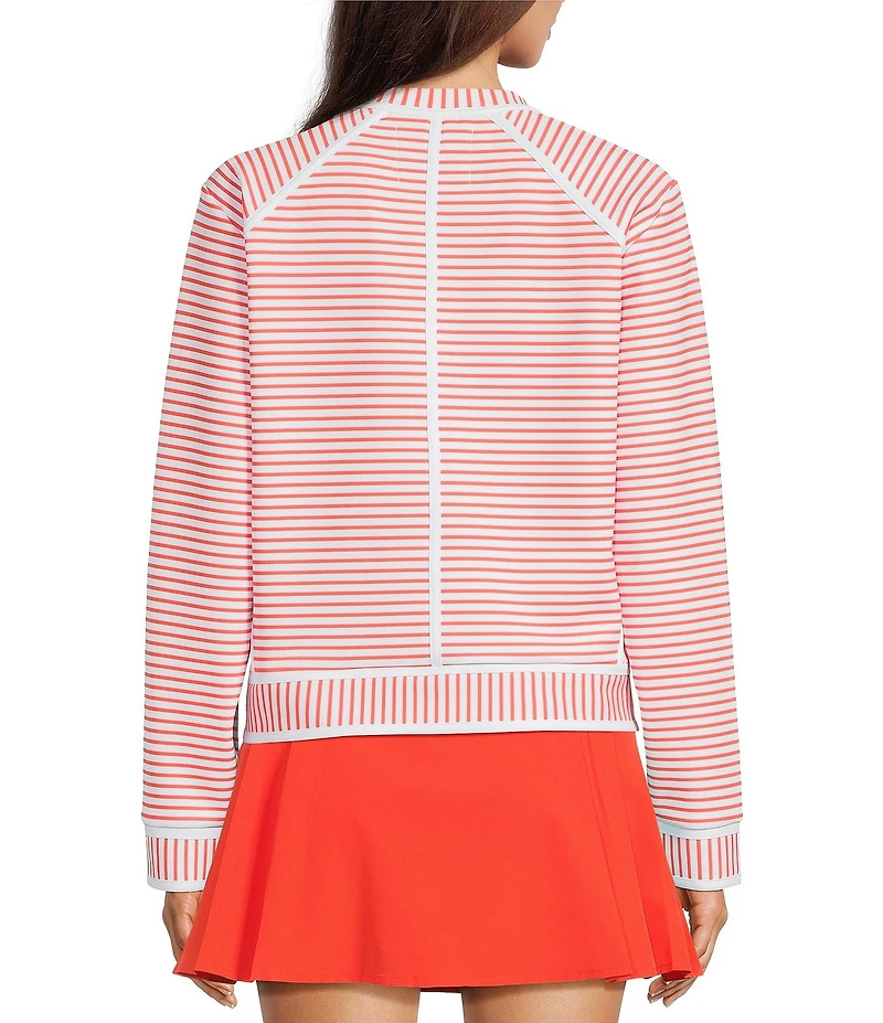 Addison Bay Bainbridge Stripe Crew Neck Long Sleeve Sweatshirt