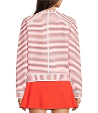 Addison Bay Bainbridge Stripe Crew Neck Long Sleeve Sweatshirt