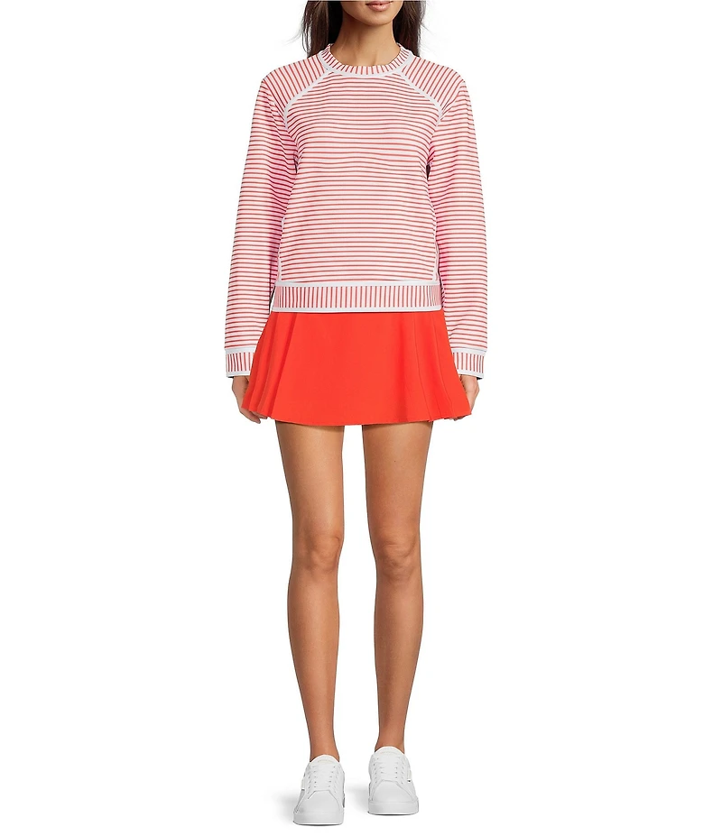 Addison Bay Bainbridge Stripe Crew Neck Long Sleeve Sweatshirt