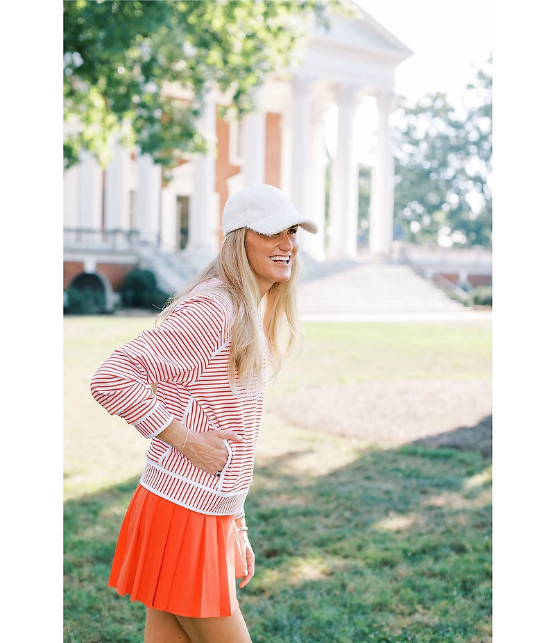 Addison Bay Bainbridge Stripe Crew Neck Long Sleeve Sweatshirt