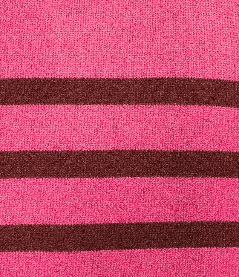 Addison Bay Carlyle Rugby Contrast Stripe Spread Collar Long Sleeve Sweater