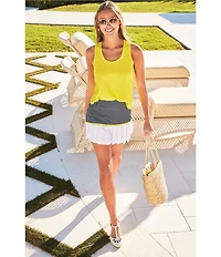 Addison Bay Doubles Scoop Neck Sleeveless Tank