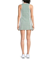 Addison Bay Gardenia Floral Printed Scoop Neck Sleeveless Athletic Mini Dress