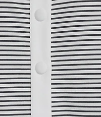 Addison Bay Lennon Stripe Print Crew Neck Short Sleeve Coordinating Boxy Top