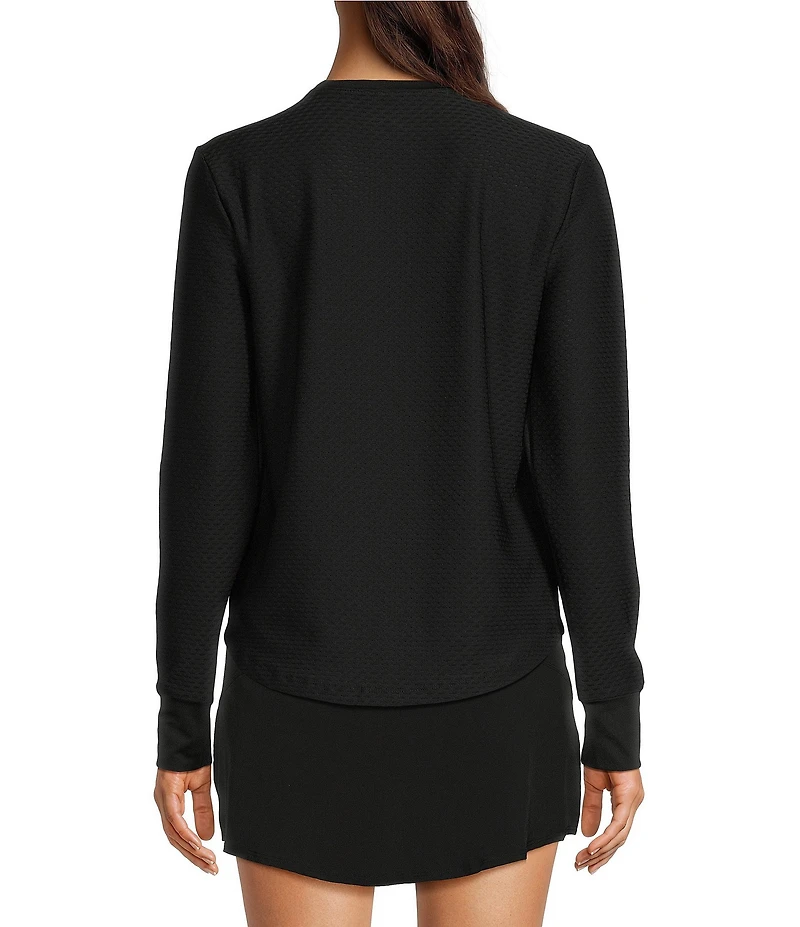 Addison Bay Palmetto Long Sleeve Crew Neck Shirttail T-Shirt