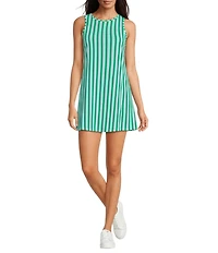 Addison Bay Panama High Neck Sleeveless A-line Mini Dress
