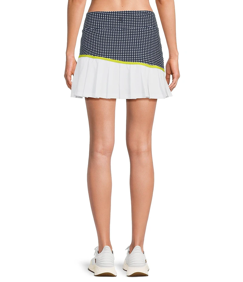 Addison Bay Rally Gingham Print Mini Skort