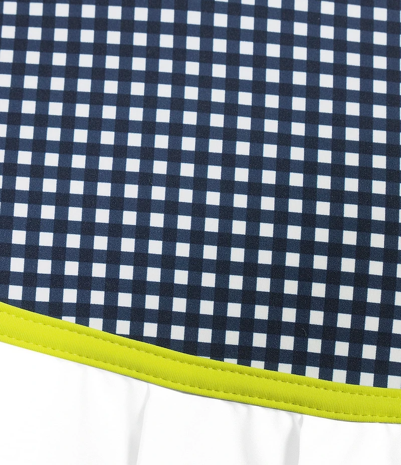 Addison Bay Rally Gingham Print Mini Skort