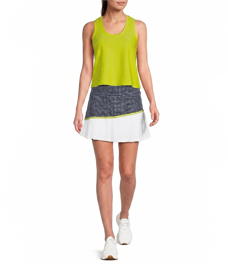 Addison Bay Rally Gingham Print Mini Skort