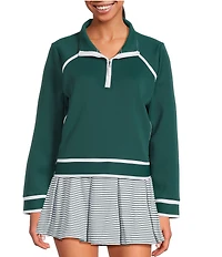 Addison Bay Scuba Light Bainbridge Quarter Zip Long Sleeve Sweatshirt