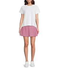 Addison Bay Stripe Flounce Skort