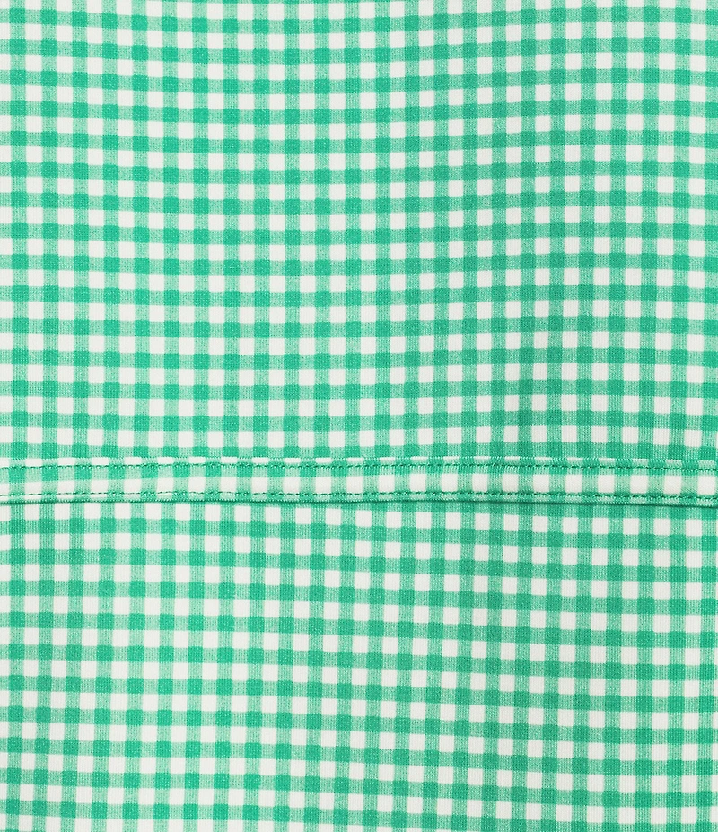 Addison Bay Clubhouse Collection Wren Gingham Print Long Sleeve Quarter Zip Sweatshirt