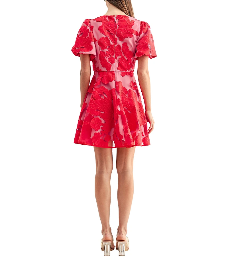 Adelyn Rae Arianna Bubble Sleeve Mini Dress