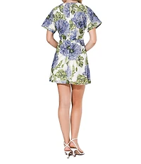 Adelyn Rae Cynthia Embroidered Mini Dress
