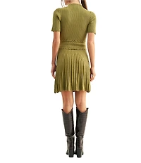 Adelyn Rae Elva Short Sleeve Knit Mini Dress