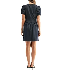 Adelyn Rae Joa Puff Fit and Flare Mini Dress