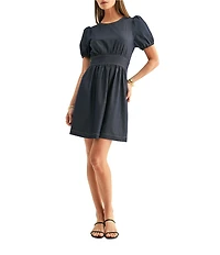 Adelyn Rae Joa Puff Fit and Flare Mini Dress