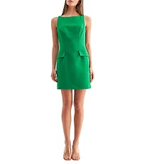 Adelyn Rae Kayla Flap Pocket Sleeveless Mini Dress