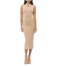 Adelyn Rae Sweater Neck Cut Out Sleeveless Bodycon Midi Dress