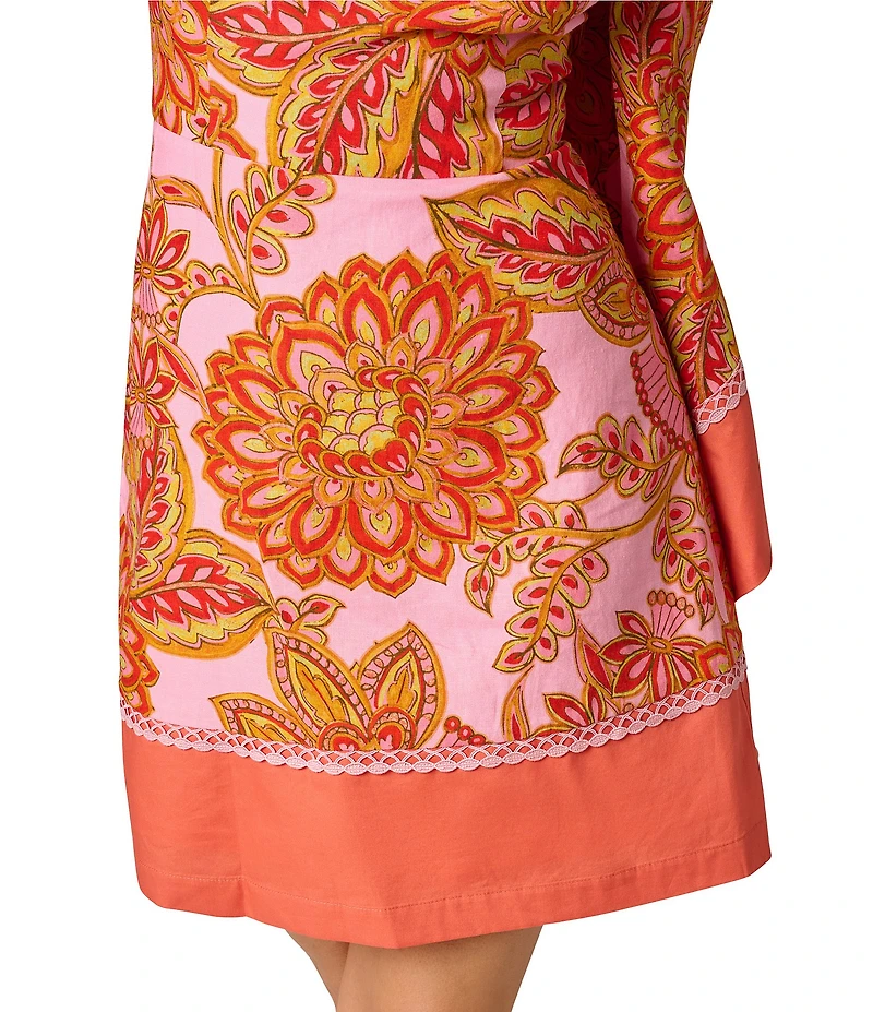 Adrianna by Adrianna Papell One Sleeve Printed Sheath Mini Dress
