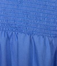 Adrianna by Adrianna Papell Ruffle V-Neck Smocked Waist Sleeveless Midi Dress