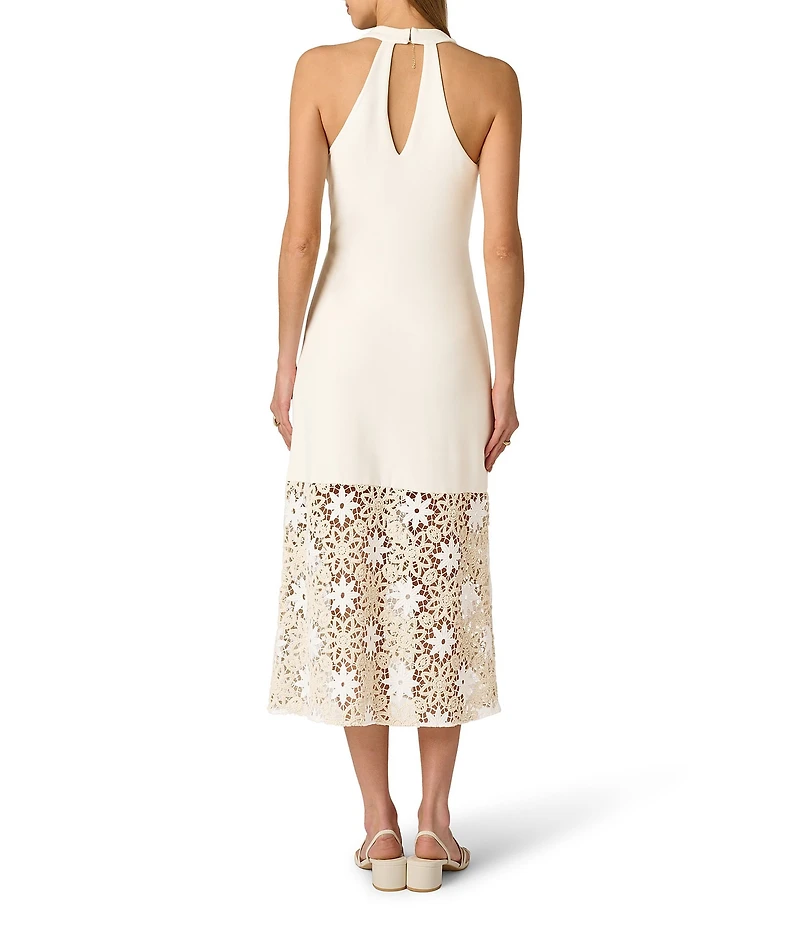Adrianna Day by Adrianna Papell Crochet Sheath Midi Dress