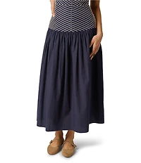 Adrianna Day by Adrianna Papell Embroidered Drop Waist Midi Dress