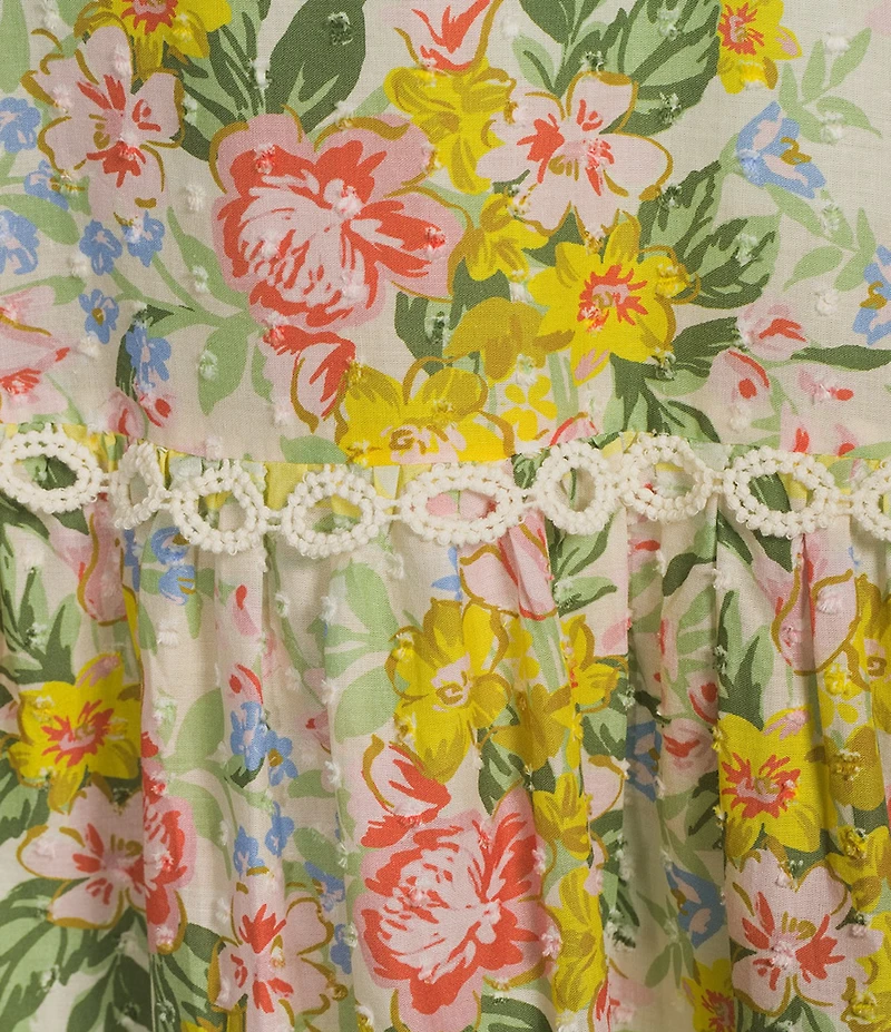 Adrianna Day by Adrianna Papell Floral Sleeveless Square Neck Midi Dress