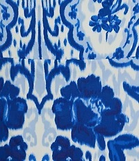 Adrianna Day by Adrianna Papell Printed Ruffle Shoulder Printed Midi Dress