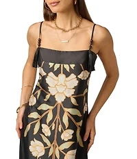 Adrianna Day by Adrianna Papell Printed Shift Dress With Tassels