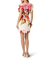 Adrianna Day by Adrianna Papell Printed Short Wrap Dress