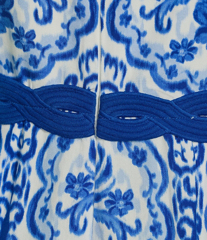 Adrianna Day by Adrianna Papell Printed Square Neck Sleeveless Jumpsuit