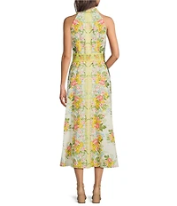 Adrianna Day by Adrianna Papell Sleeveless Floral Midi Dress