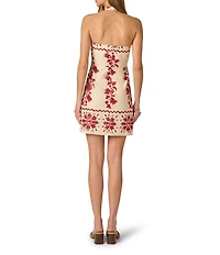 Adrianna Day by Adrianna Papell Strappy Halter Printed Short Dress