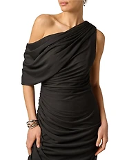 Adrianna Evening by Adrianna Papell Artisan Jersey Long Dress With Ruching