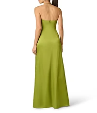 Adrianna Evening by Adrianna Papell Stretch Satin Long Dress