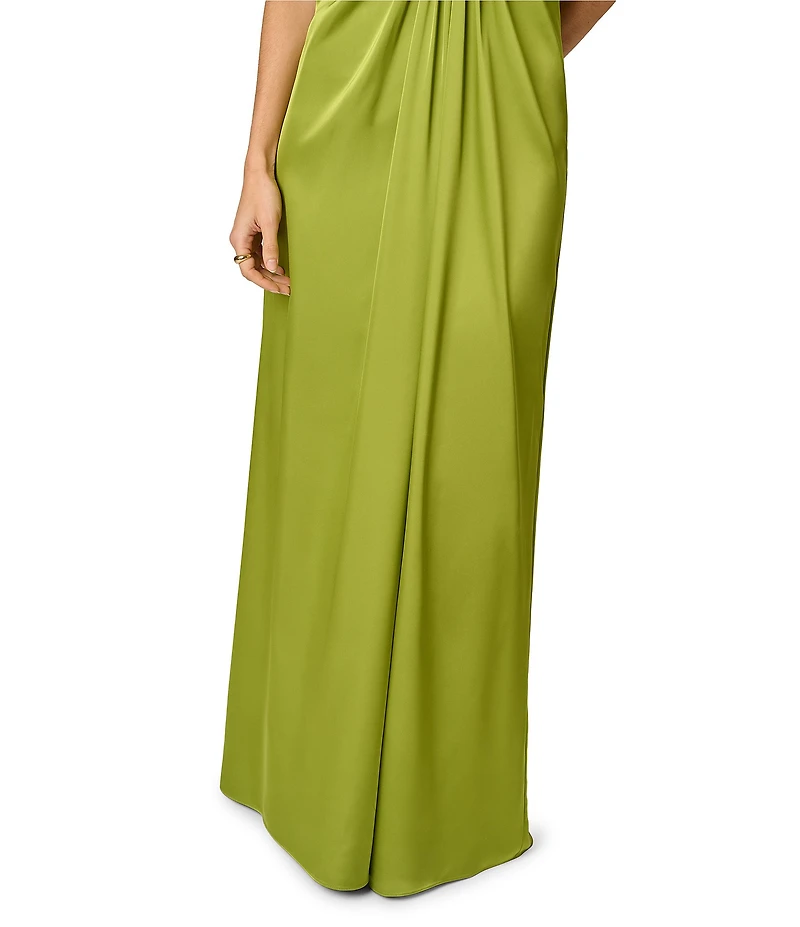 Adrianna Evening by Adrianna Papell Stretch Satin Long Dress