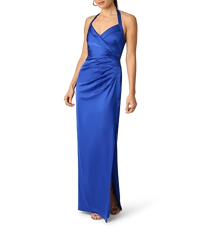 Adrianna Evening by Adrianna Papell Stretch Satin Long Dress