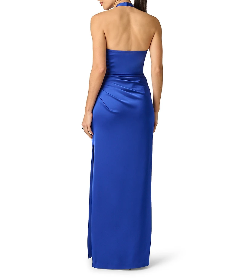 Adrianna Evening by Adrianna Papell Stretch Satin Long Dress