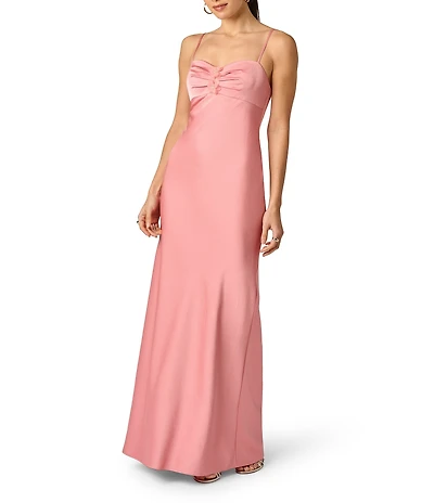Adrianna Evening by Adrianna Papell Textured Crepe Long Dress